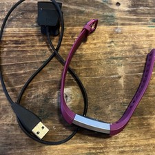 FitBit Alta Fitness Steele Tracker Pink Exercise - with Charger works great