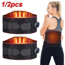 Electric Massage Belt Cordless Heated with Back Support Waist Vibration Massager