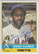 Gene Clines SIGNED 1975 Topps Baseball Card #575 AUTOGRAPHED New York Mets