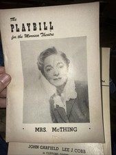 Mrs. McThing Playbill, Helen Hayes, Jules Munshin, Morosco Theatre New York 1952
