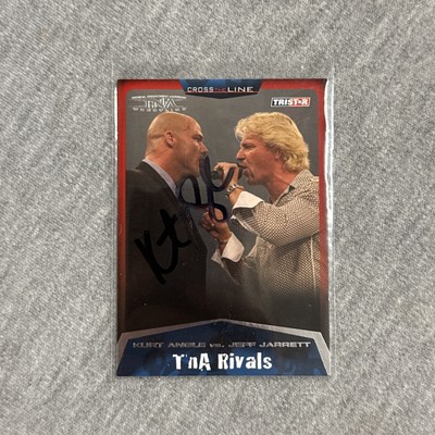 2008 TRISTAR TNA Wrestling Cross the Line #96 TNA Rivals Kurt Angle Signed Auto
