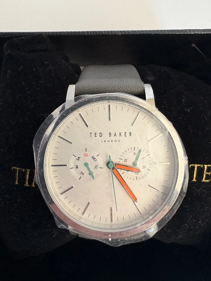 Ted Baker Men's TE1093 - Round Water Resistant Watch White Grey Green Orange NWT - Image 2 of 4