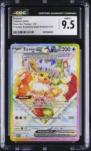 Eevee EX 174 Prismatic Evolutions Super-Premium Collection | CGC 9.5 Mint+