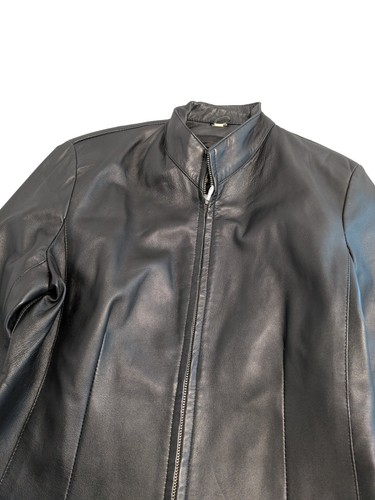 Tough Riders Leather Jacket Black Zip Long Sleeve - Size XL - Picture 2 of 5