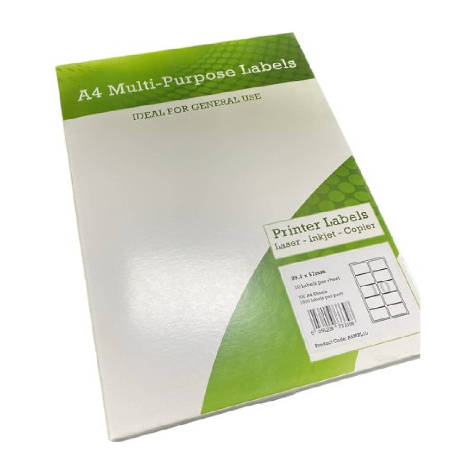 Alpa-Cartridge A4 Multipurpose Matte Labels 10 Per Sheet 99.1 x 57mm - 100 Sheet