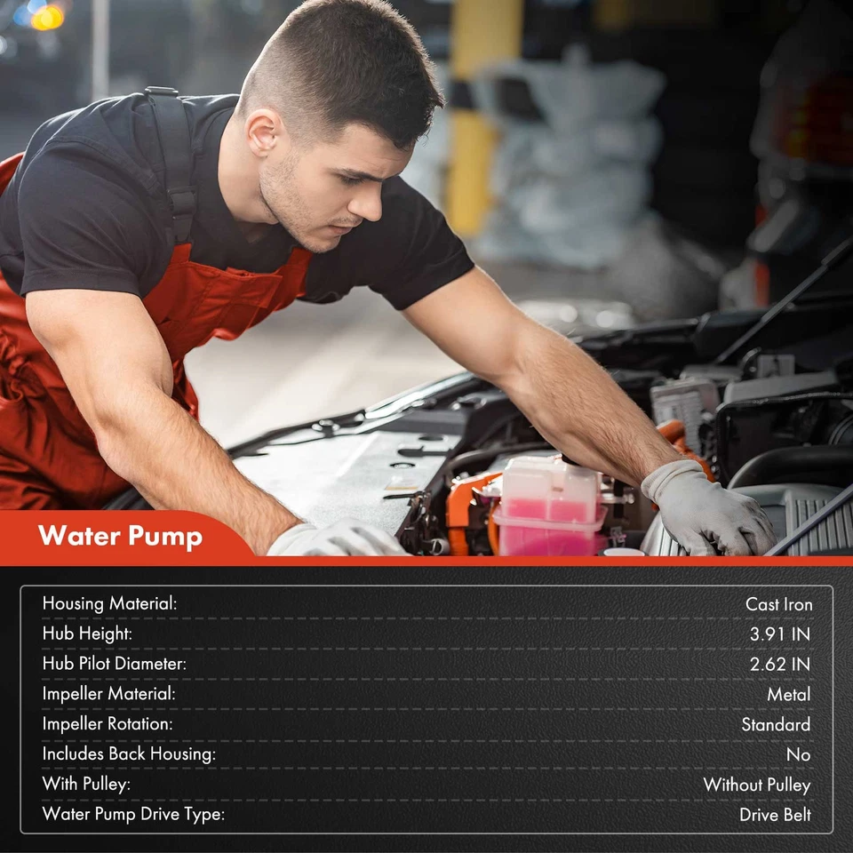 Bomba de agua del motor para Chevrolet C20 Suburban K30 GMC C15 C1500 K25 V2500 L6 4,8 L Foto 2 de 4