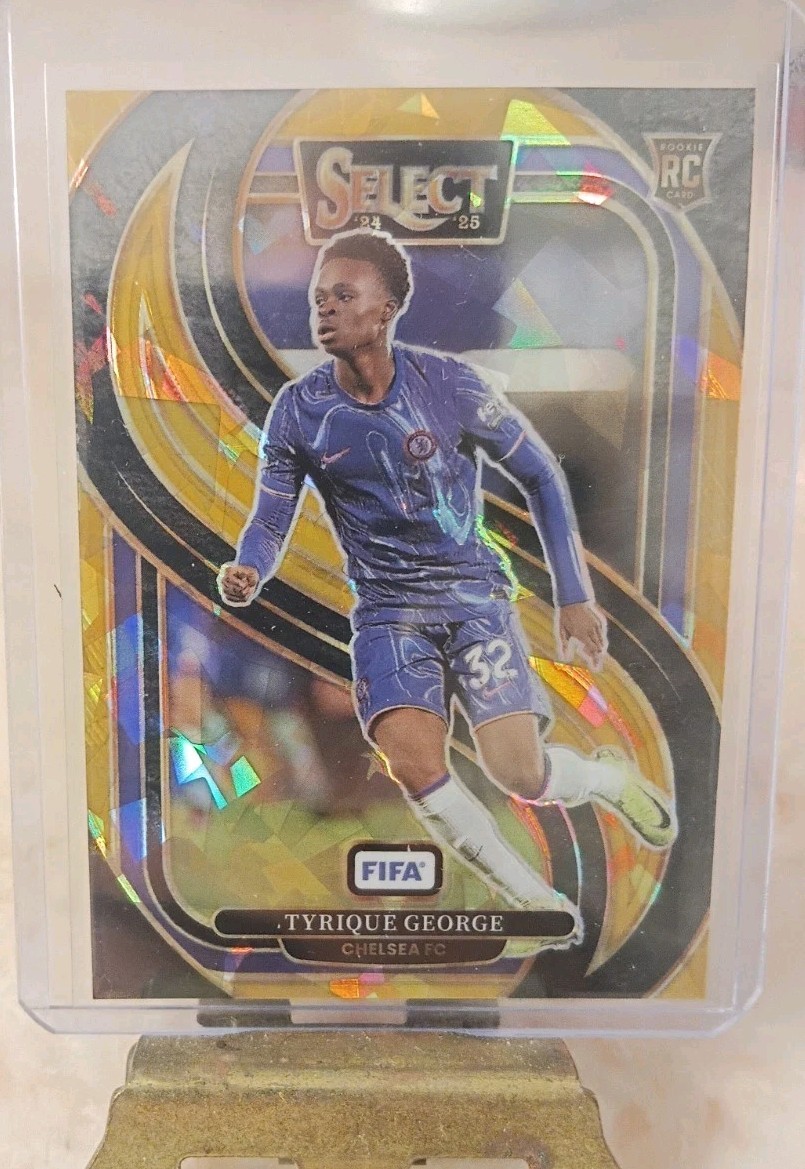 2024-25 Panini Select Fifa Soccer Tyrique George Mezzanine Gold Mojo RC 08/10