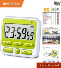 Digital Kitchen Timer with Mute/Loud Alarm Large LCD for Cooking Teaching