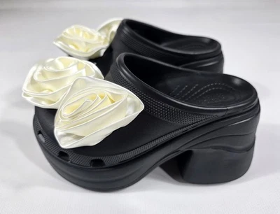 Crocs Siren Rosette Clog Pantolette Schuhe Größen 36-37 bis 42-43