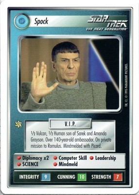 Star Trek CCG Spock (WB) Near-Mint/NM Promo Introductory Two-Player Game