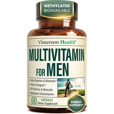 Mens Multivitamin Methyl B Vitamins Focus Energy Multivitamínico Hombre 60 Caps