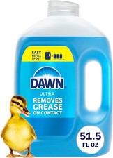 Dawn Ultra Original Dish Soap Refill Jug, Large Size Blue Liquid Dishwashing Det
