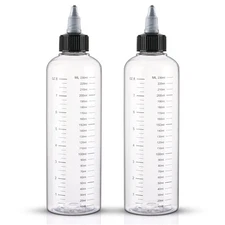Applicator Bottle for Hair Dye 8.5oz 2 Pack With Graduated Scale, Twist-On To...