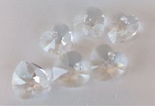 Swarovski 6228 Heart Pendant Crystal Clear 2pcs 