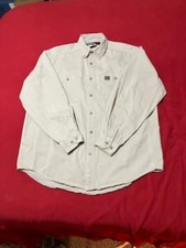 Wrangler RIGGS Workwear Long-Sleeve Tan 100 Cotton Workshirt Size XL