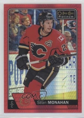 2016-17 O-Pee-Chee Platinum Red Prism 117/199 Sean Monahan #83 d4e