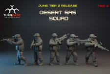 SAS Desert Warfare Team (TurnBase Miniatures) 28mm/32mm/54mm/75mm