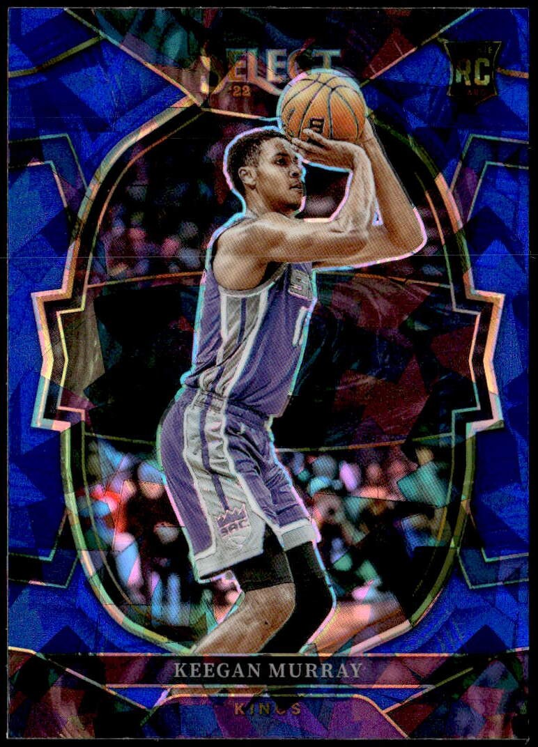 2022-23 Panini Select #81 Keegan Murray Blue Cracked Ice Prizms Rookie E1