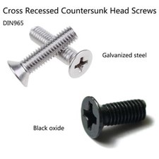 M2 M2.5 M3 M4 M5 M6 Stainless Black Oxide Phillips Countersunk Head Screw Bolt
