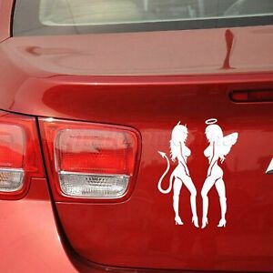 funny Vinyl Car decal Angel Bumper sticker available in 12 colours!