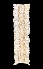 Vintage White with Bronze Trim Tuxedo Shirt Ruffled Dickie Button On 1970's