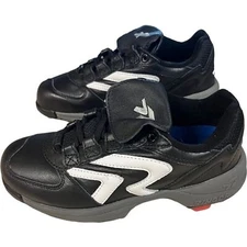 New Ringor Softball Indoor/Turf Cleats with Pitching Toe, Black US Size 6