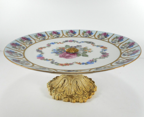 Vintage H & Co. - Heinrich Floral Patterned Bone China Cake Plate with pedestal - Picture 3 of 6