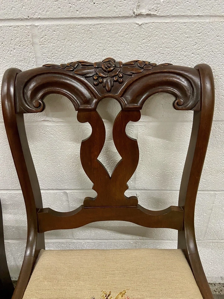 Sillas de comedor antiguas estilo Duncan Phyfe 1923 muebles Kareem - Juego de 4 Foto 4 de 4