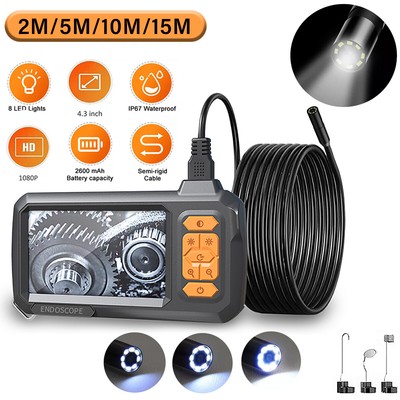 Precise Industrial Endoscope HD Camera 1080P 4.3'' Screen Borescope Inspection US