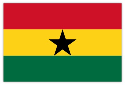 Ghana flag sticker decal 5'' x 3''