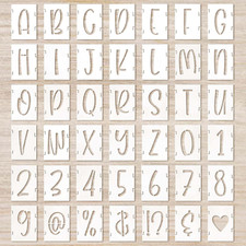 Letter Stencils 3 Inch Cursive Stencil Letters Number Template 42 Pcs Letter Ste