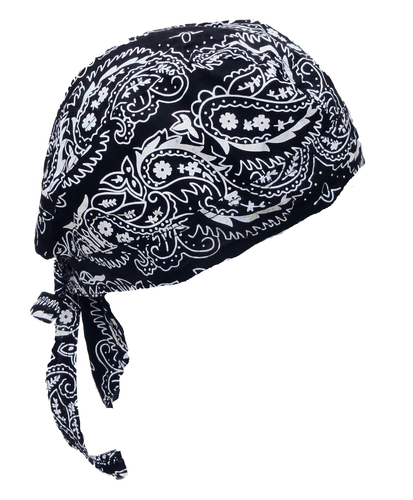 6pc Do Rag Skull Set Cap Black Cotton Du Head Wrap Motorcycle Biker Bandana - Picture 6 of 11