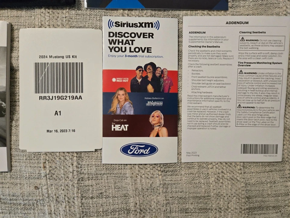 2024 Ford Mustang Owners Manual - Complete Set Supplemental Guide Factory OEM - Image 4 of 4