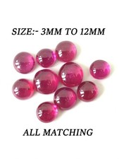 Ruby Round Shape Cabochon Flat Back Size 3mm-12mm AAA Quality Loose Gemstone