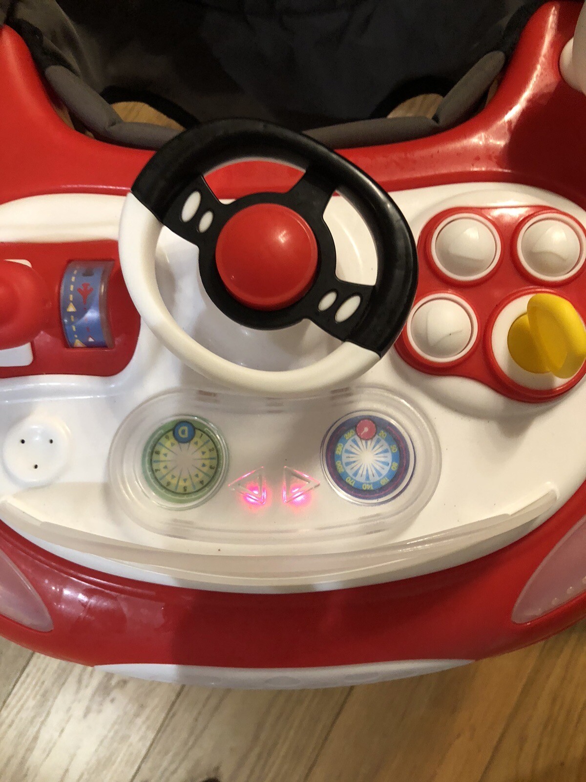 Baby Walker Red Car Go Round Vgc eBay