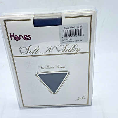 Vintage Hanes Soft N' Silky Pantyhose Barely Black Size AB Box Of 3 Style OCO48
