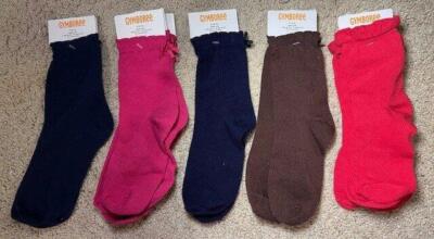 NWT Gymboree Girl's Bow OR Ruffle Socks Pink Brown Blue Red 8 YRS & UP ...
