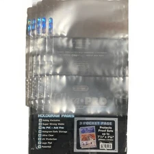 5-Pack Ultra Pro Platinum 3-Pocket Page For 3 Ring Binder (7-7/8”x3-5/8” Pocket)