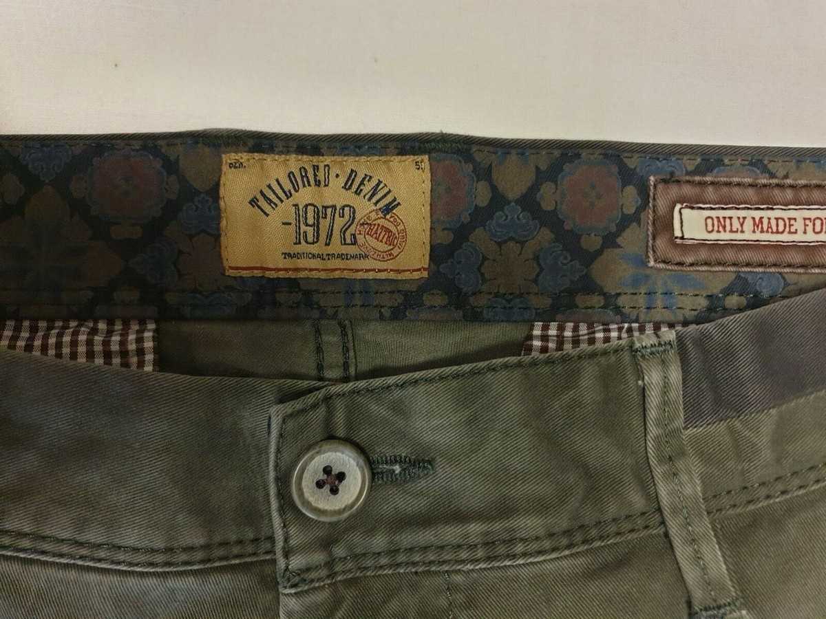 H24) Tailored Denim 1972 Herren Jeans HARVEY 33/30 38/30 Khaki