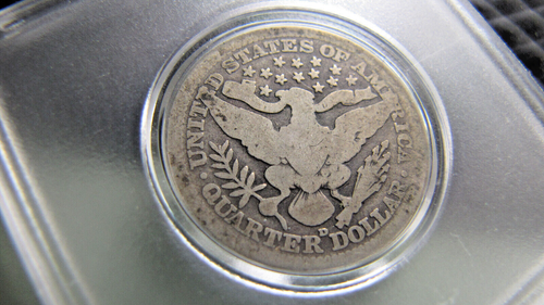 1914-D BARBER QUARTER VG BETTER DATE FREE SHIPPING - Picture 2 of 2