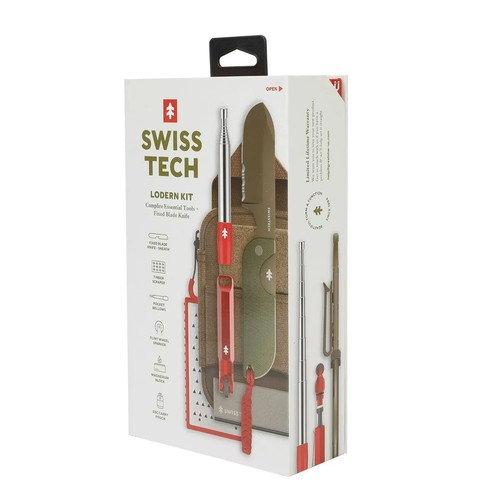 Swiss Tech Fixed Blade Lodern Kit 6 Piece Campfire Camping Essentials Set NEW!