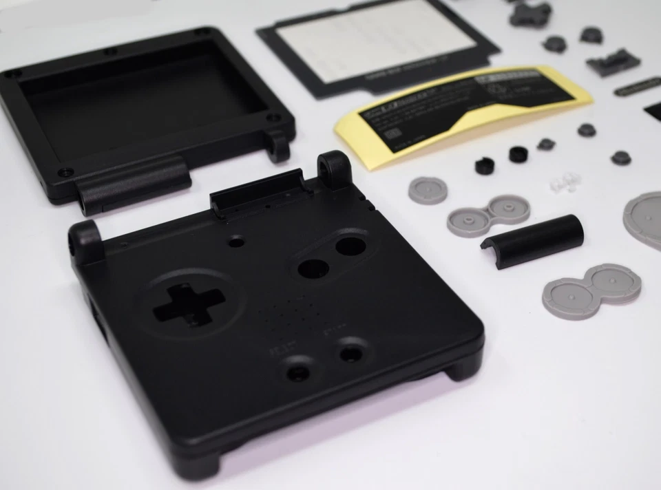 GBA SP Game Boy Advance SP Replacement Housing Shell Screen Lens (BLACK) - Image 3 of 3
