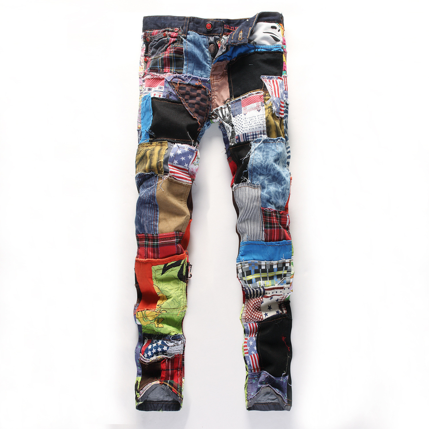 Pantalones vaqueros de mezclilla punk rock ajustados para niños pantalones de mezclilla talla mixta