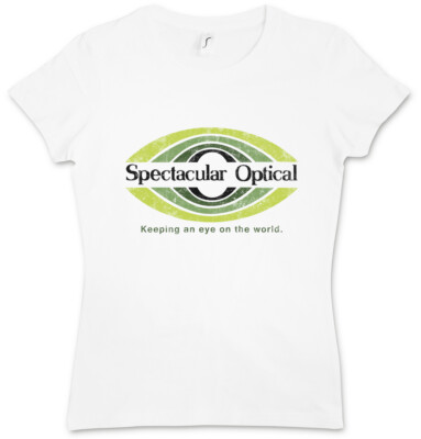 SPECTACULAR OPTICAL DAMEN T-SHIRT Videodrome Sign Insignia Logo Company TV Show