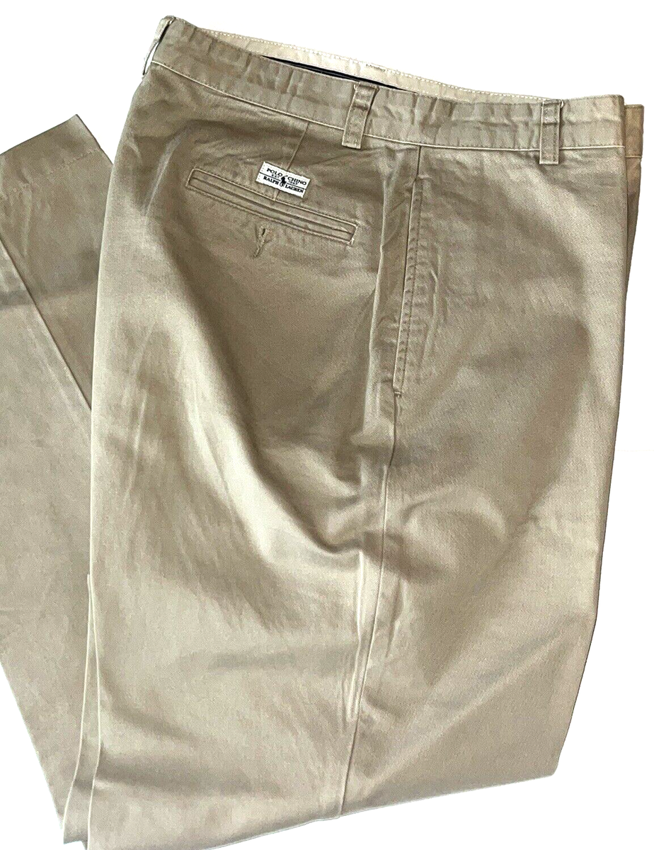 Polo Ralph Lauren Men's Gordon Chino Pants Khaki Flat Front Polo Ralph Lauren Men's Gordon Chino Pants Khaki Flat Front