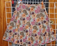 SIZE 8 VILLAGER TAN, BROWN, MULTI-COLOR FULL SKIRT