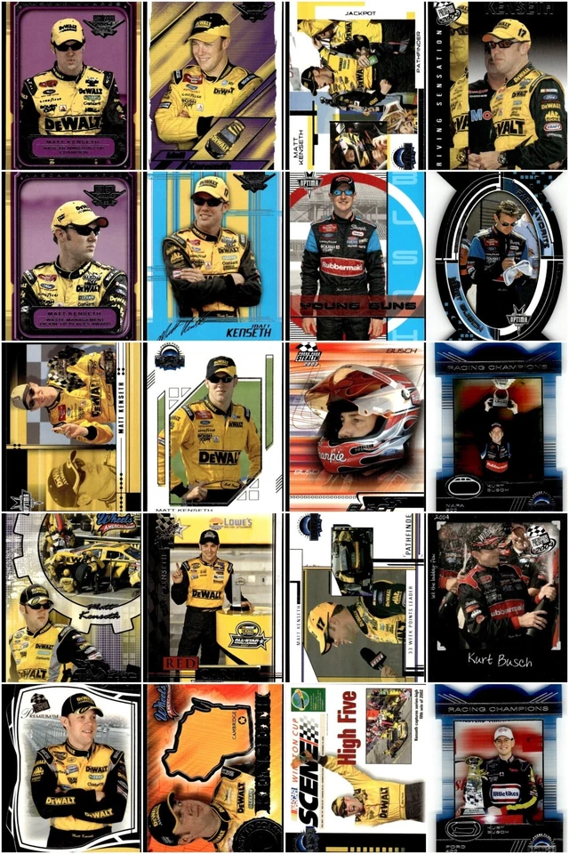 Mixed Card Lot 170 NASCAR 1999-2013 Kurt Busch Dale Earnhardt Jr Press Pass - Image 2 of 4