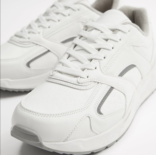 NWT ZARA Men’s White Chunky Sole Running Sneaker/Shoes Size 8/41 - Picture 5 of 9