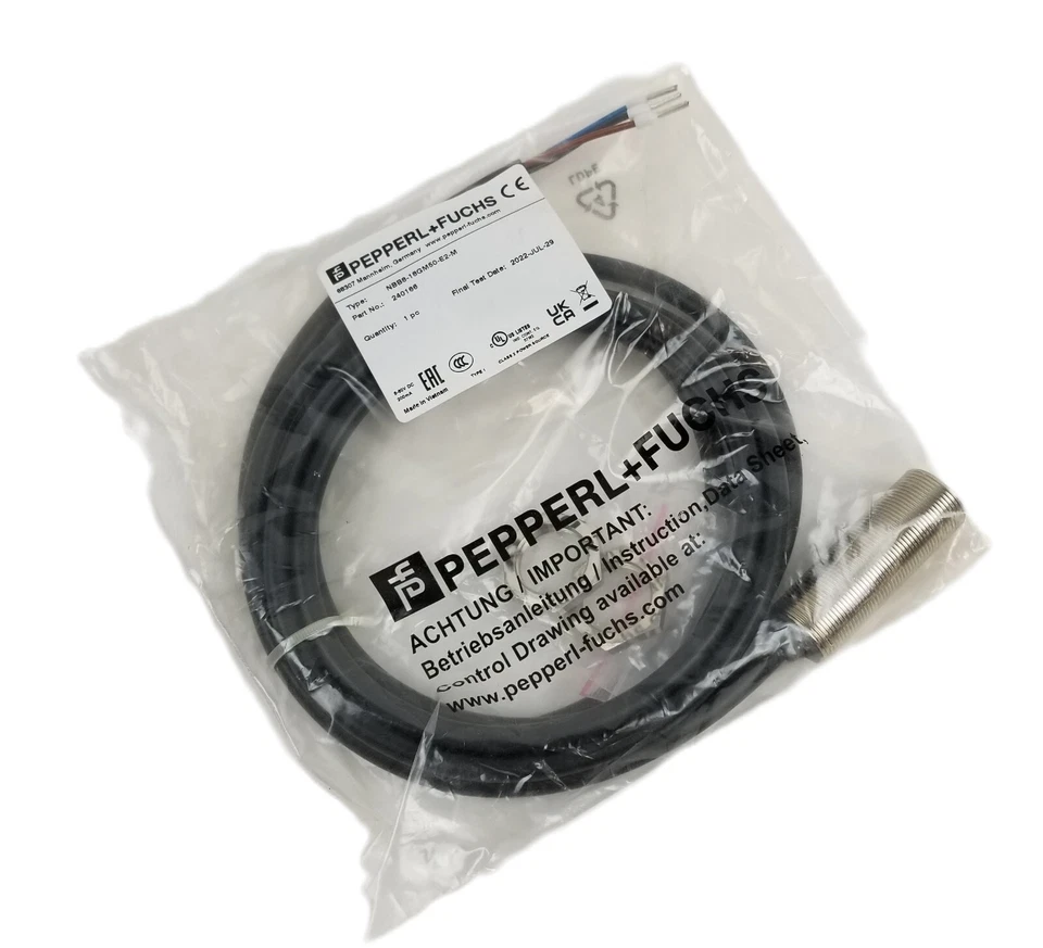 5 Pepperel+Fuchs NBB8-18GM50-E2-M Inductive Proximity Sensor 8mm 5-60Vdc NEW - Image 2 of 4