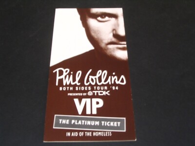 PHIL COLLINS VIP FLYER BOTH SIDES TOUR 1994 GENESIS